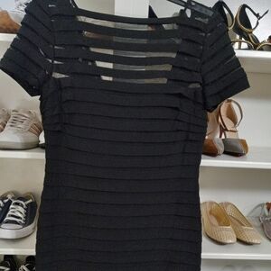 Adrianna Papell Black Bandage Dress